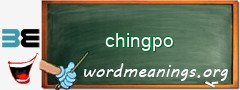 WordMeaning blackboard for chingpo